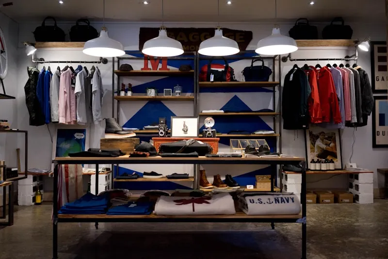 Retail store displaying products with price tags - markup pricing strategy